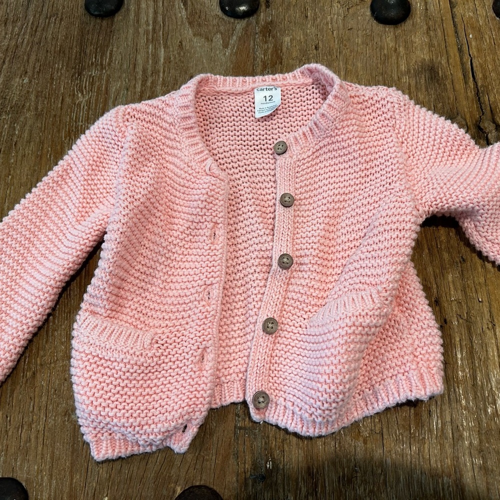Pink baby cardigan